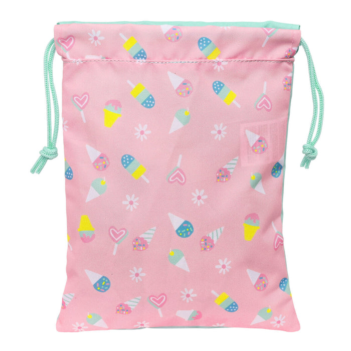 Cutie pentru prânz Peppa Pig Ice cream Sac 20 x 25 x 1 cm Roz Mentă