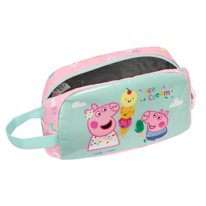 Geantă Termoizolantă pentru Gustări Peppa Pig Ice cream Roz Mentă 21.5 x 12 x 6.5 cm