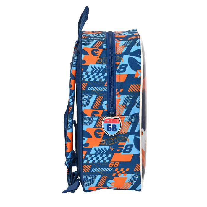 Rucsac pentru Copii Hot Wheels Speed club Portocaliu Bleumarin (22 x 27 x 10 cm)