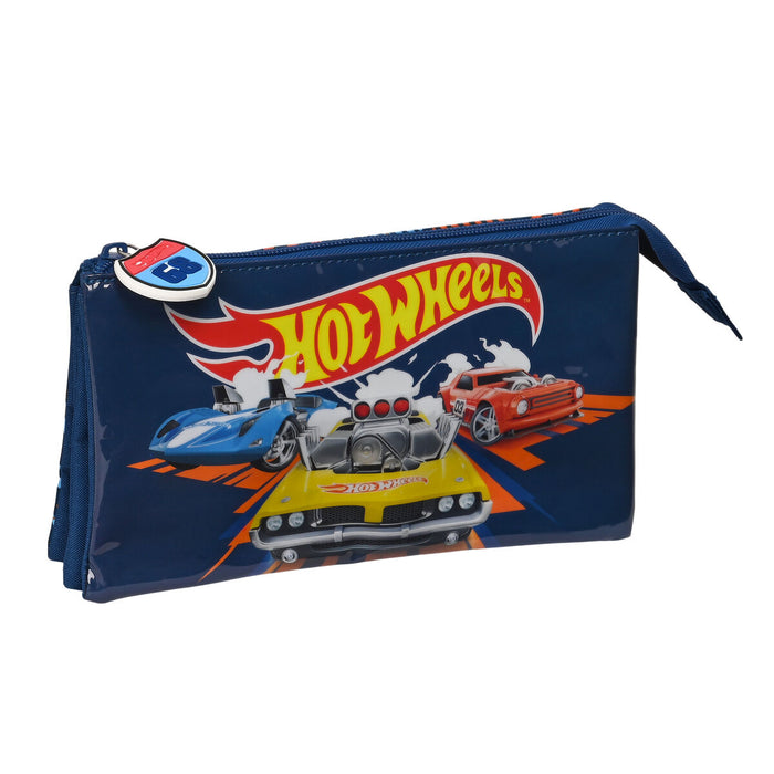 Penar triplu Hot Wheels Speed club Portocaliu Bleumarin (22 x 12 x 3 cm)
