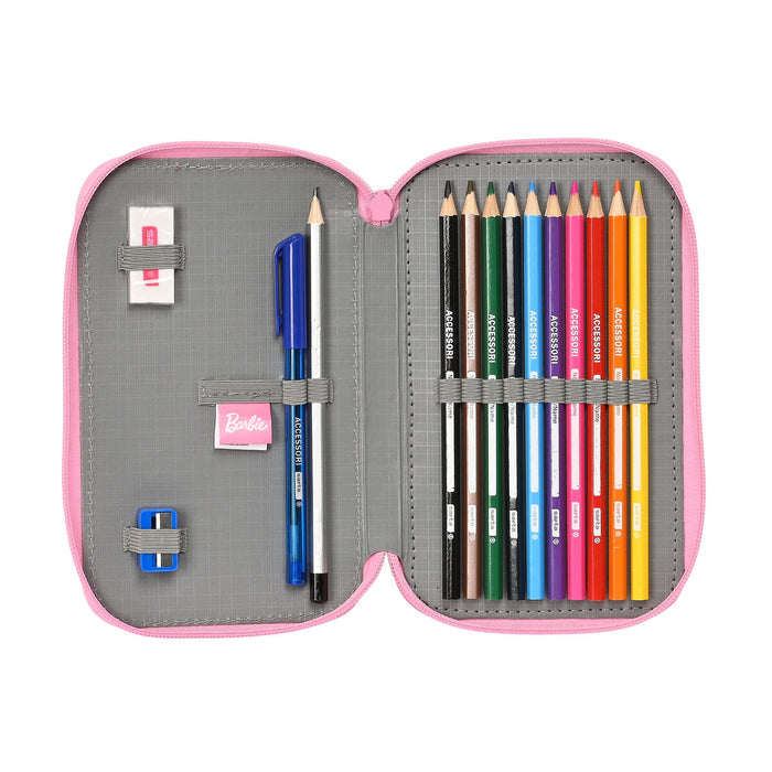 Penar cu Accesorii Barbie Girl Roz 12.5 x 19.5 x 4 cm (28 Piese)