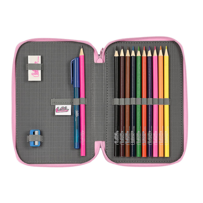 Penar cu Accesorii LOL Surprise! Glow girl Roz 12.5 x 19.5 x 4 cm (28 Piese)