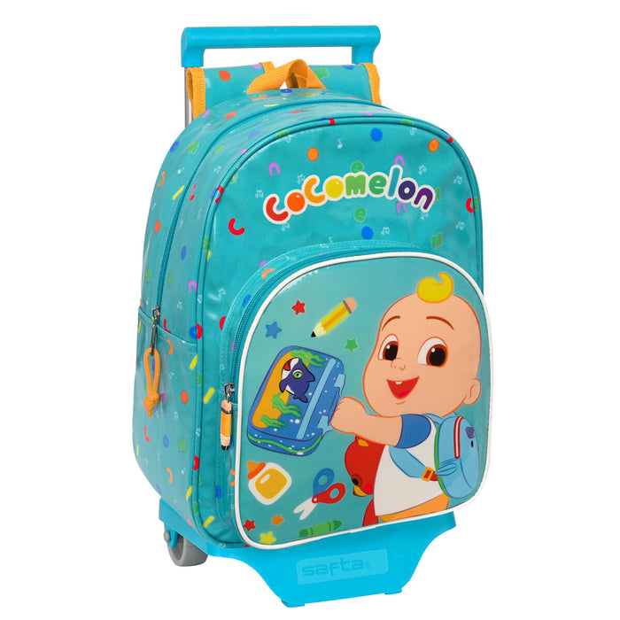 Ghiozdan cu Roți CoComelon Back to class Albastru deschis (26 x 34 x 11 cm)
