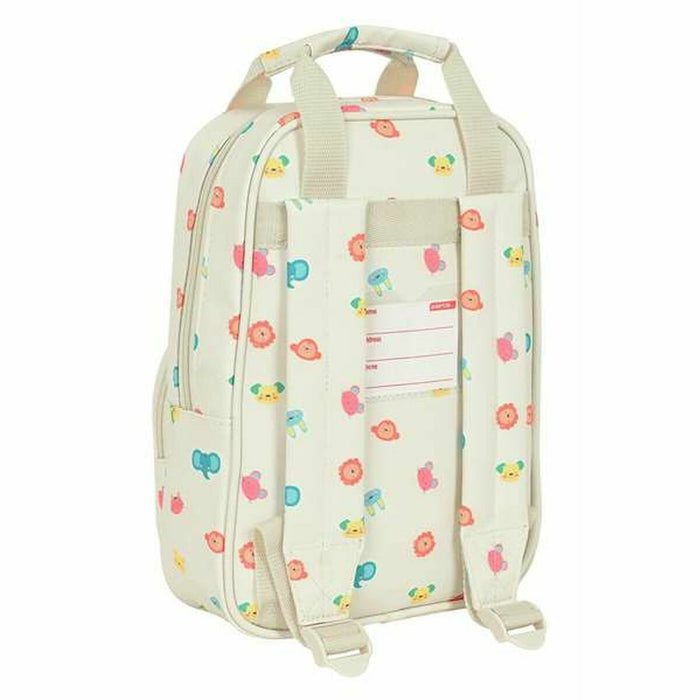 Rucsac pentru Copii Safta Cabecitas Crem 20 x 28 x 8 cm