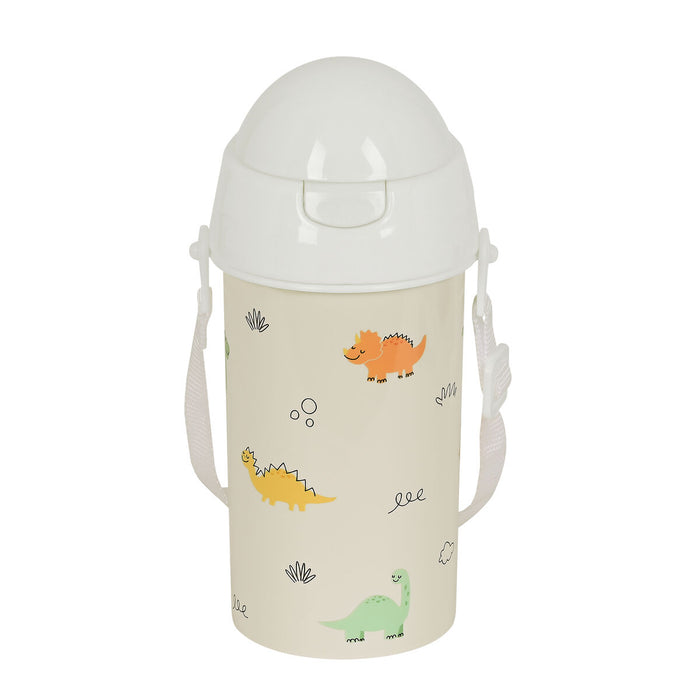 Sticlă cu Capac și Pai Safta Dinos Crem PVC 500 ml