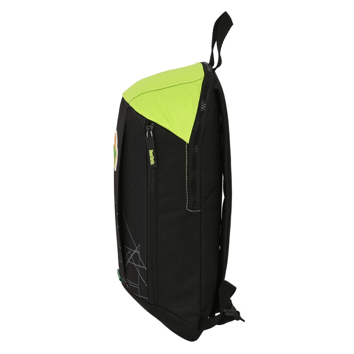 Rucsac Real Betis Balompié Mini 22 x 39 x 10 cm Negru Lămâie verde