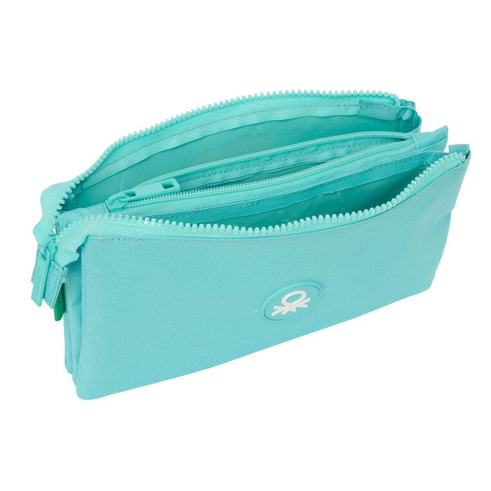 Penar triplu Benetton Letter Verde 22 x 12 x 3 cm