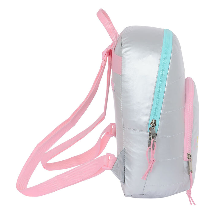 Rucsac Benetton Silver Mini Căptușit Argintiu 25 x 30 x 13 cm