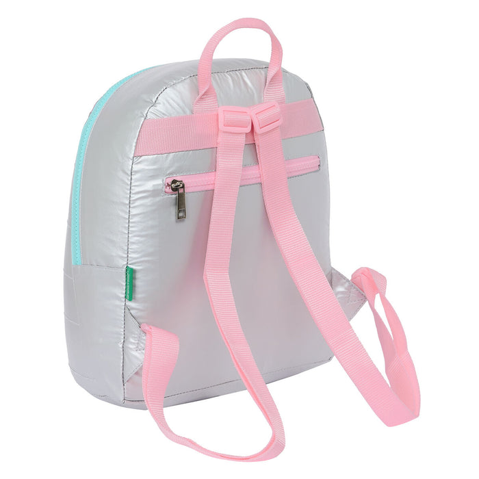 Rucsac Benetton Silver Mini Căptușit Argintiu 25 x 30 x 13 cm