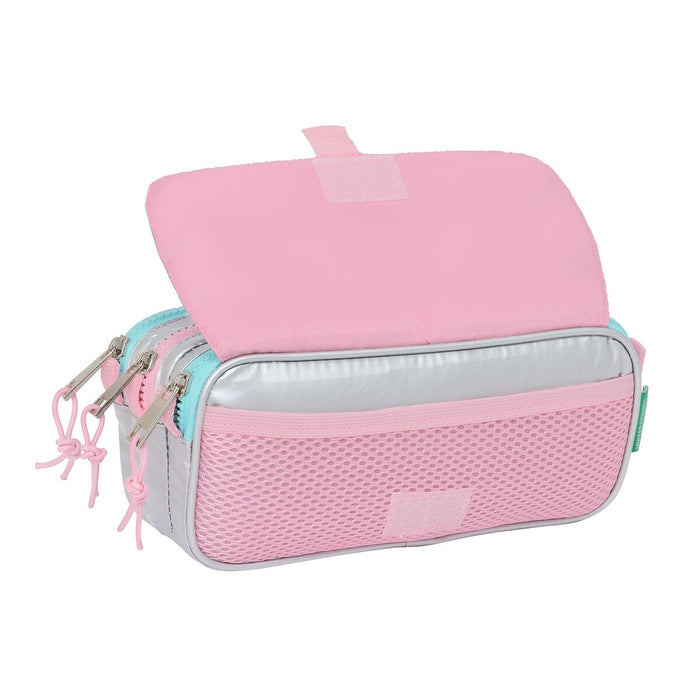 Penar triplu Benetton Silver Argintiu 21,5 x 10 x 8 cm