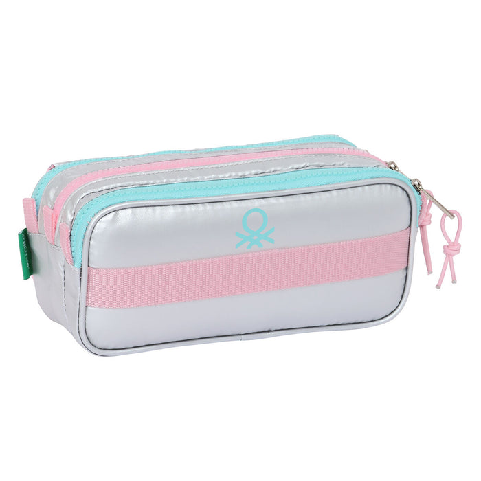 Penar triplu Benetton Silver Argintiu 21,5 x 10 x 8 cm