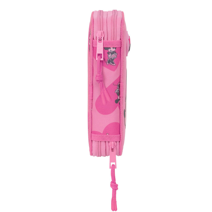 Creion dublu Minnie Mouse Loving Roz 12.5 x 19.5 x 4 cm (28 Piese)