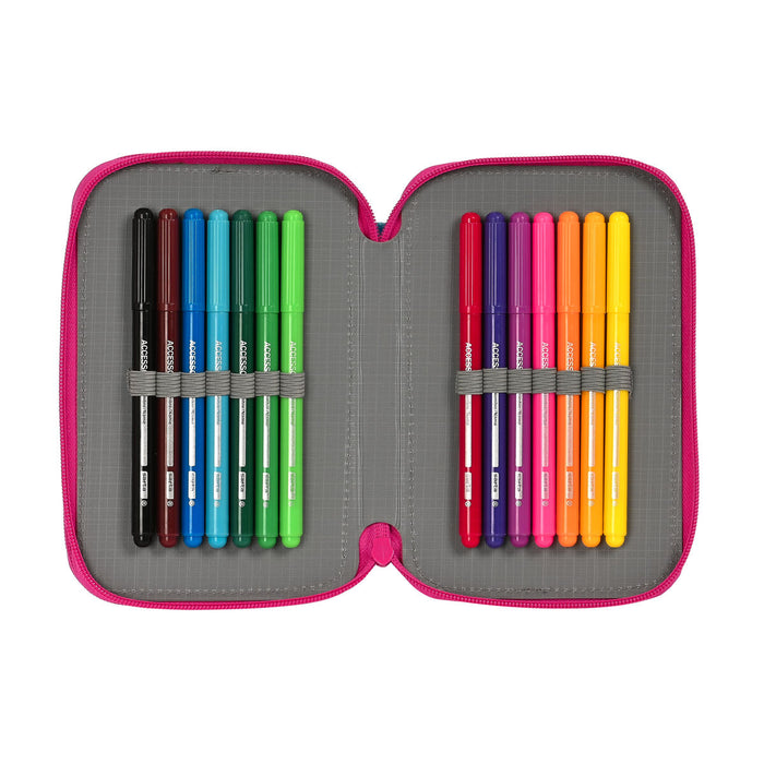Creion dublu Pinypon Albastru Roz 12.5 x 19.5 x 4 cm (28 Piese)