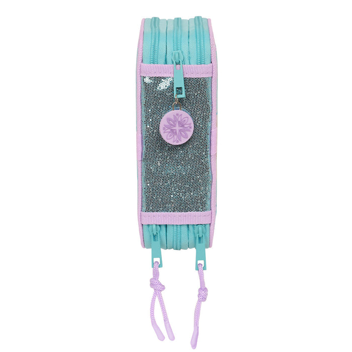 Penar Triplu Frozen Hello spring Albastru deschis 12.5 x 19.5 x 5.5 cm (36 Piese)
