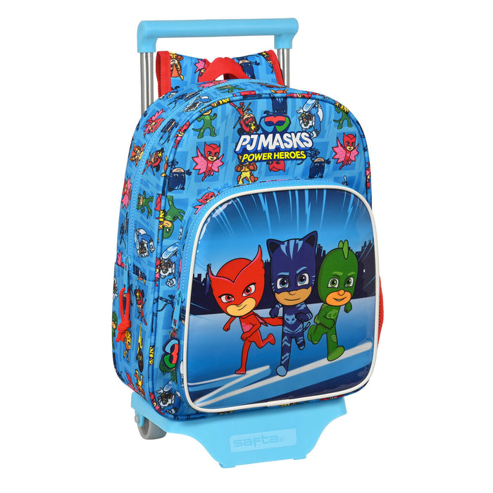 Ghiozdan cu Roți PJ Masks 26 x 34 x 11 cm Albastru