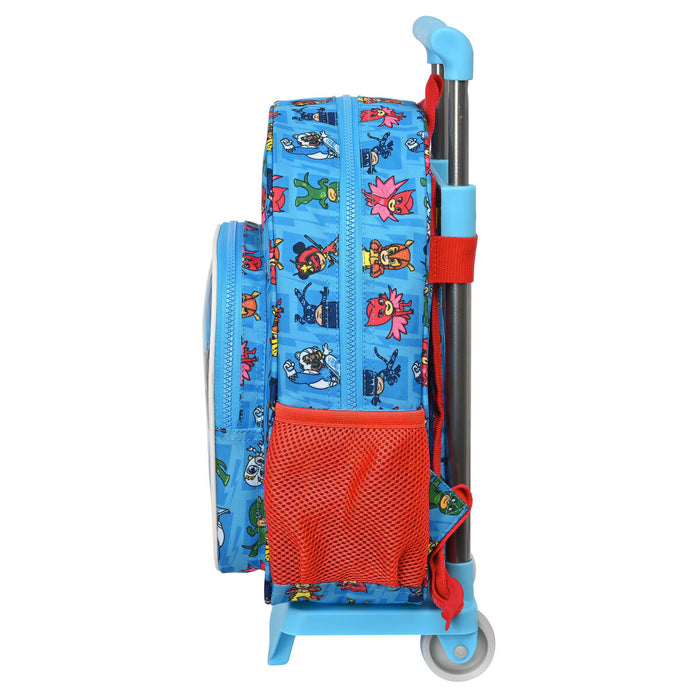 Ghiozdan cu Roți PJ Masks 26 x 34 x 11 cm Albastru
