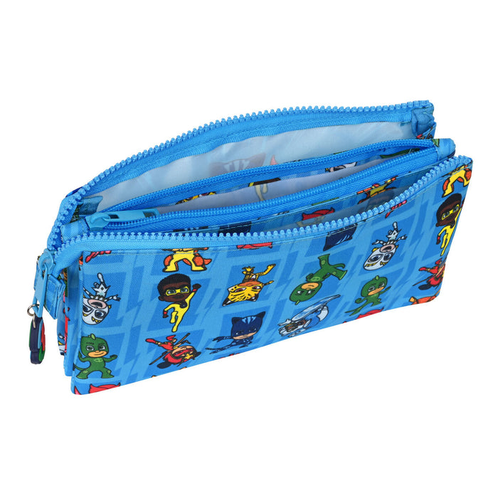 Penar triplu PJ Masks Albastru 22 x 12 x 3 cm