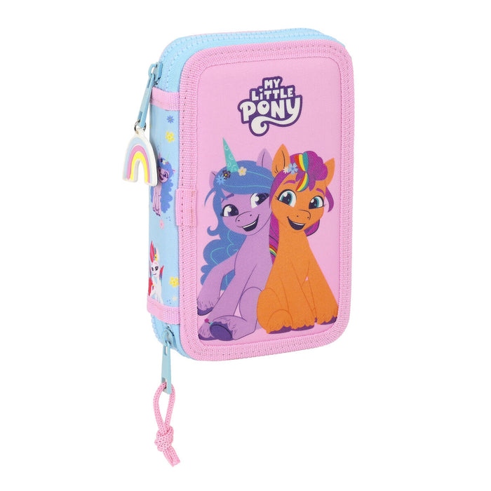 Creion dublu My Little Pony Wild & free Albastru Roz 12.5 x 19.5 x 4 cm (28 Piese)