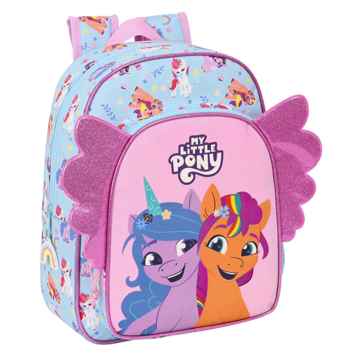 Ghiozdan My Little Pony Wild & free 26 x 34 x 11 cm Albastru Roz