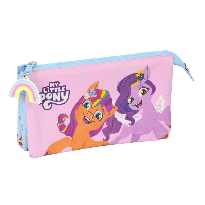 Penar triplu My Little Pony Wild & free Albastru Roz 22 x 12 x 3 cm