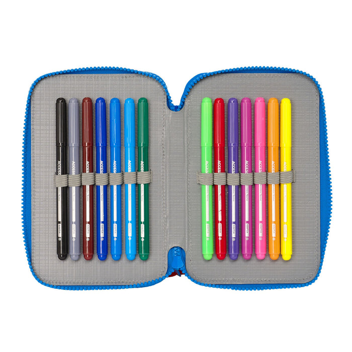 Penar Triplu Super Mario Play Albastru Roșu 12.5 x 19.5 x 5.5 cm (36 Piese)