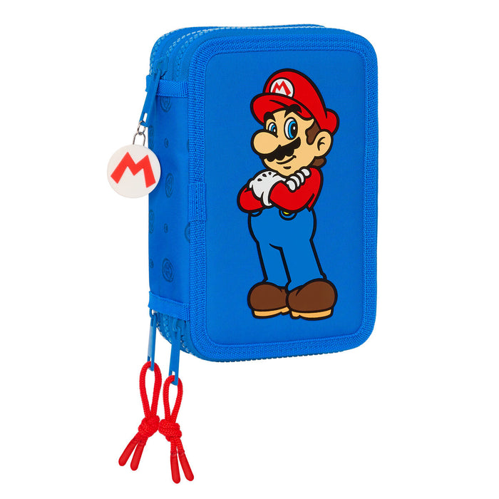 Penar Triplu Super Mario Play Albastru Roșu 12.5 x 19.5 x 5.5 cm (36 Piese)
