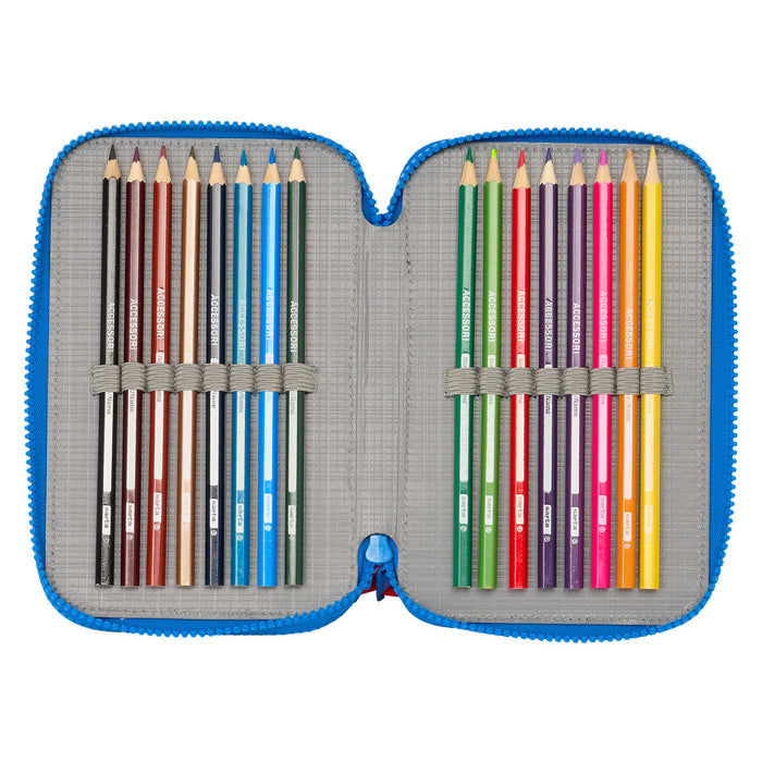 Penar Triplu Super Mario Play Albastru Roșu 12.5 x 19.5 x 5.5 cm (36 Piese)