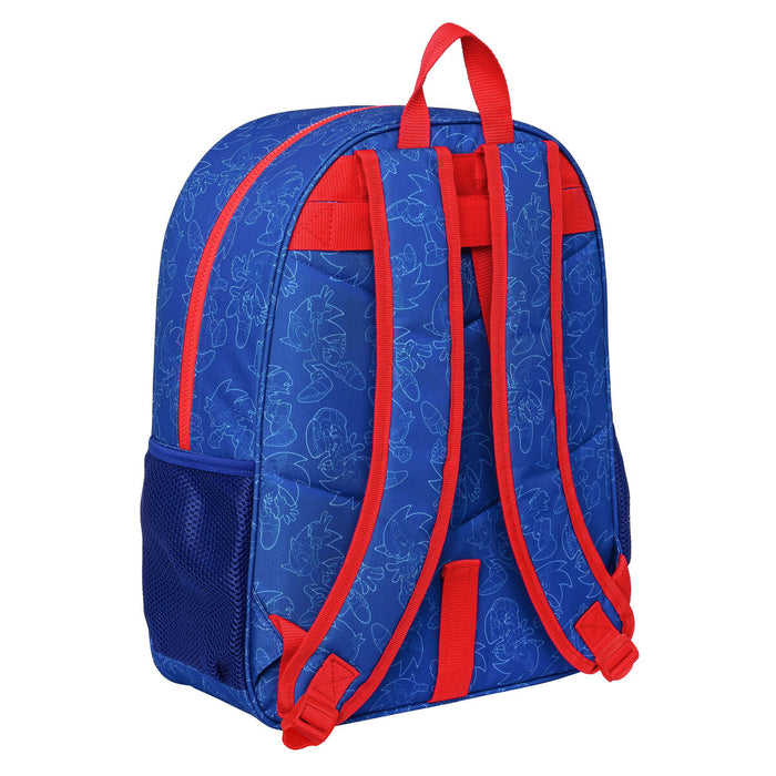 Ghiozdan Sonic Let's roll Bleumarin 33 x 42 x 14 cm