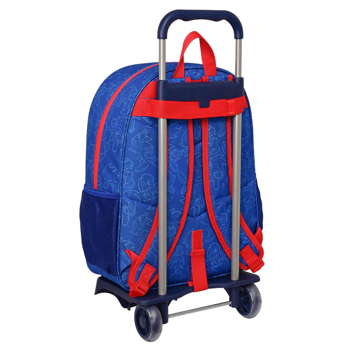 Ghiozdan cu Roți Sonic Let's roll Bleumarin 33 x 42 x 14 cm