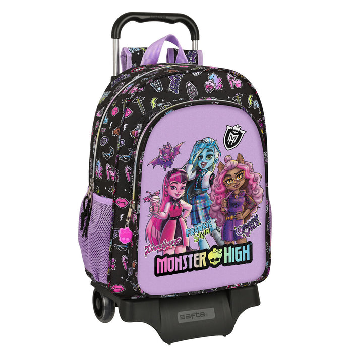 Ghiozdan cu Roți Monster High Creep Negru 33 x 42 x 14 cm