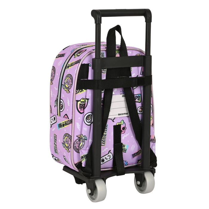Ghiozdan cu Roți Monster High Best boos Liliachiu 22 x 27 x 10 cm