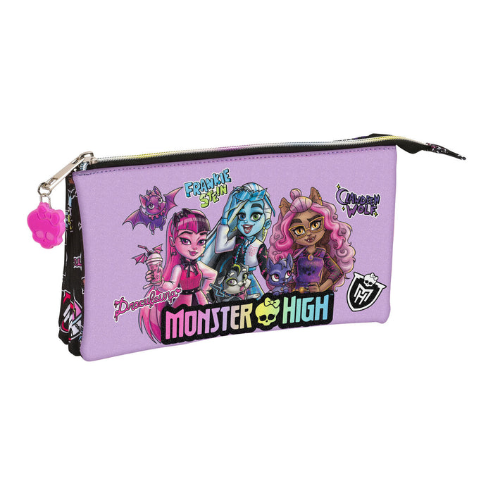 Penar dublu Monster High Creep Negru 22 x 12 x 3 cm