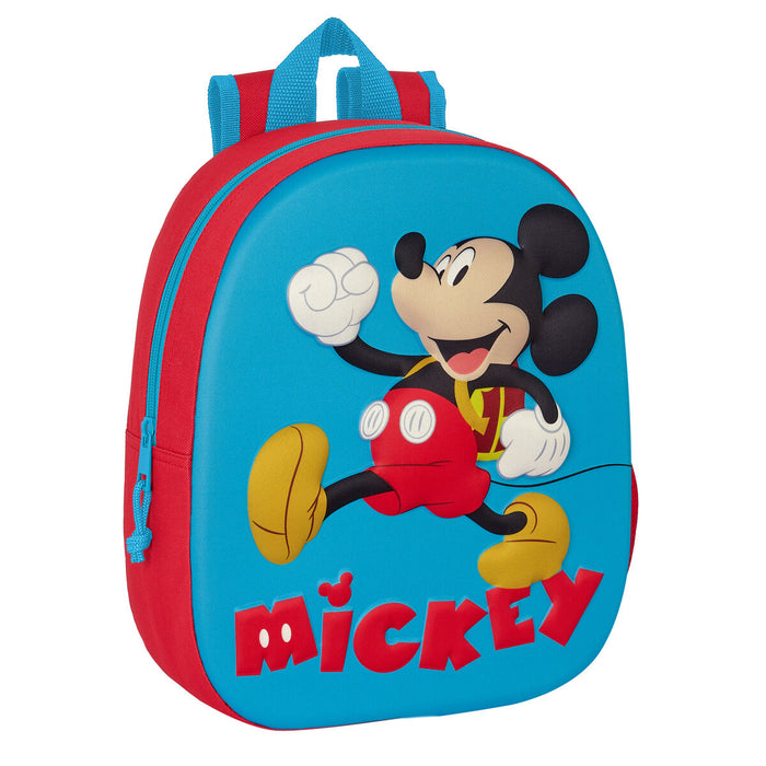 Ghiozdan Mickey Mouse Clubhouse 3D 27 x 33 x 10 cm Roșu Albastru