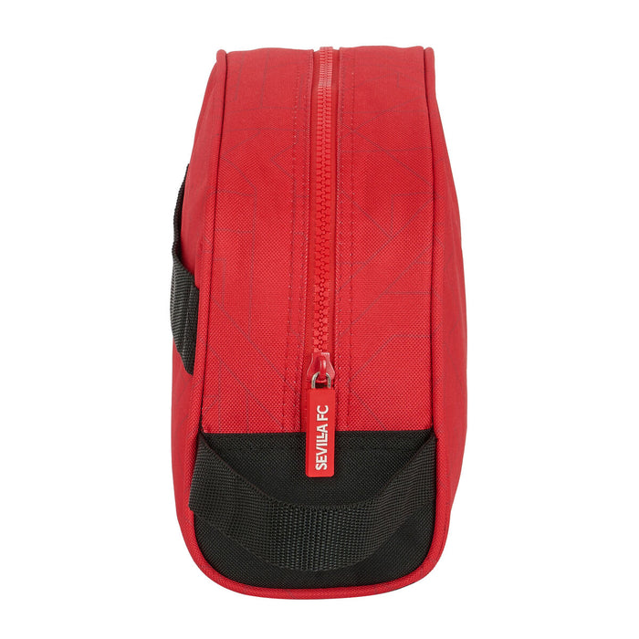 Trusă de Voiaj Sevilla Fútbol Club Negru Roșu Poliester 600D 28 x 18 x 10 cm