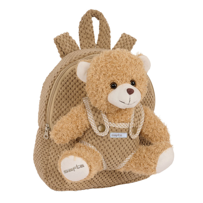 Rucsac pentru Copii Safta Urs de Pluș Maro 23 x 27 x 7,5 cm