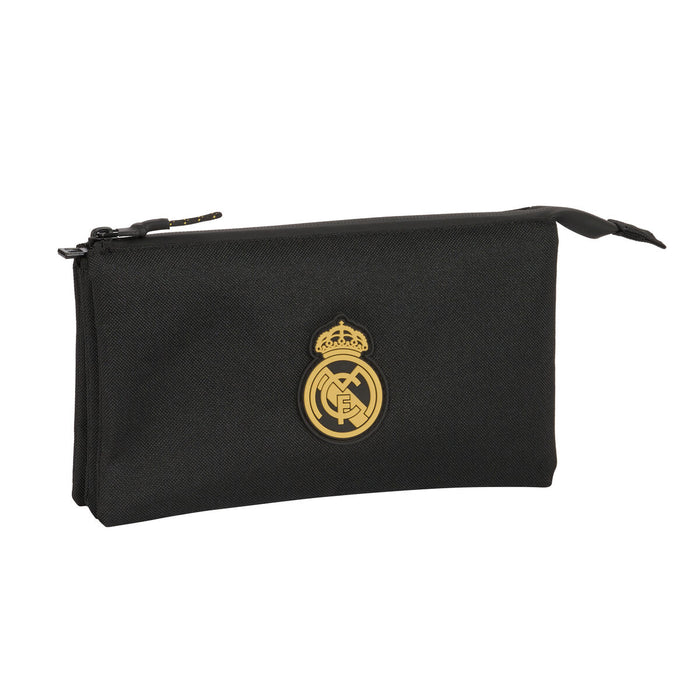 Penar triplu Real Madrid C.F. Negru 22 x 12 x 3 cm