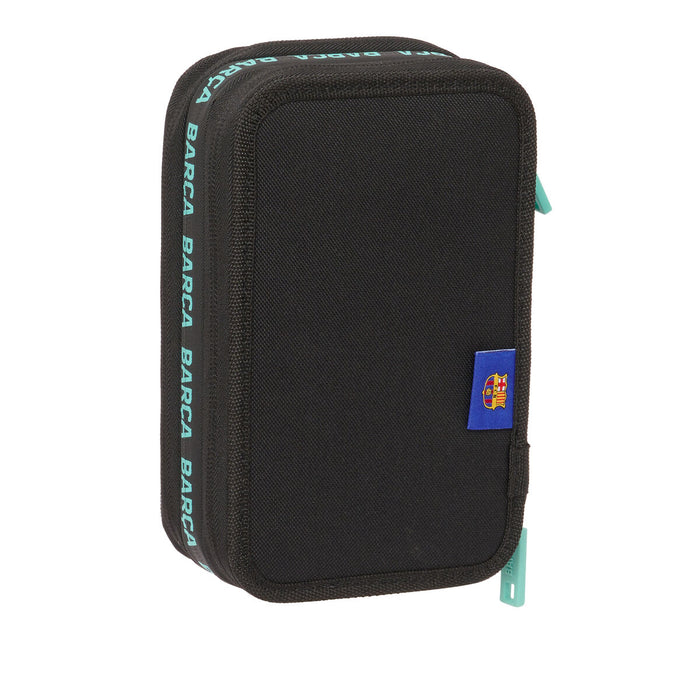 Penar Triplu F.C. Barcelona Negru 12.5 x 19.5 x 5.5 cm (36 Piese)
