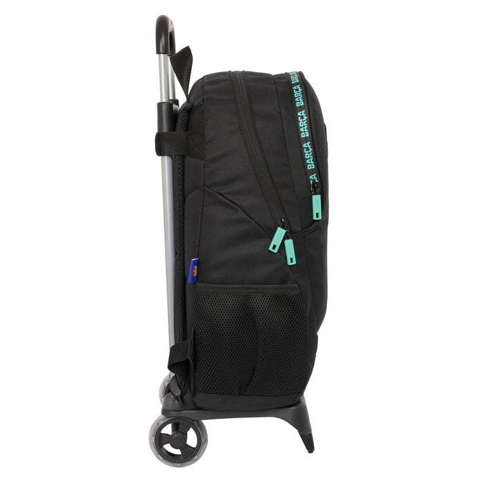 Ghiozdan cu Roți F.C. Barcelona Negru 32 x 44 x 16 cm