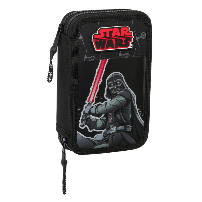Creion dublu Star Wars The fighter Negru 12.5 x 19.5 x 4 cm (28 Piese)