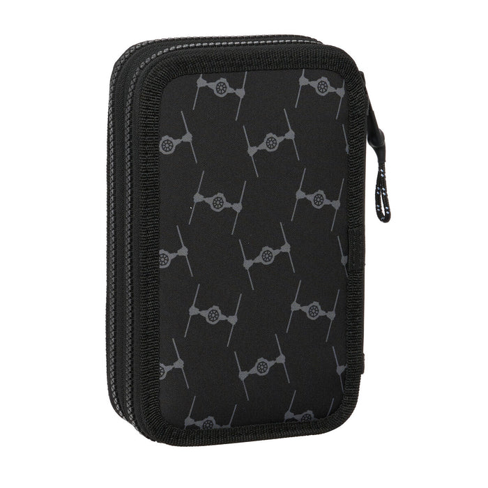 Creion dublu Star Wars The fighter Negru 12.5 x 19.5 x 4 cm (28 Piese)