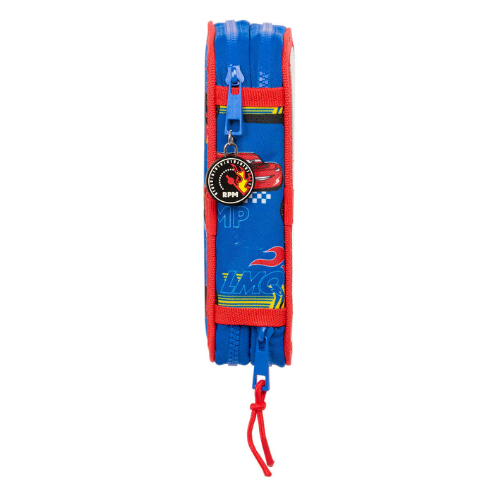 Creion dublu Cars Race ready Albastru 12.5 x 19.5 x 4 cm (28 Piese)
