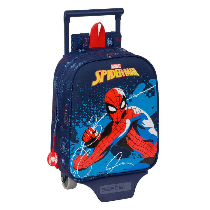 Ghiozdan cu Roți Spider-Man Neon Bleumarin 22 x 27 x 10 cm