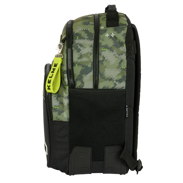 Ghiozdan Kelme Travel Negru Verde 32 x 42 x 15 cm