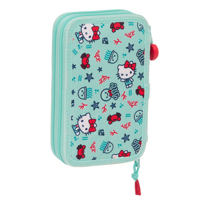 Creion dublu Hello Kitty Sea lovers Turquoise 12.5 x 19.5 x 4 cm (28 Piese)