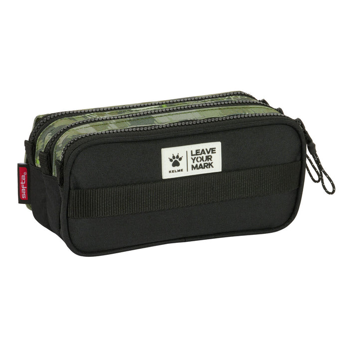 Penar triplu Kelme Travel Negru Verde 21,5 x 10 x 8 cm