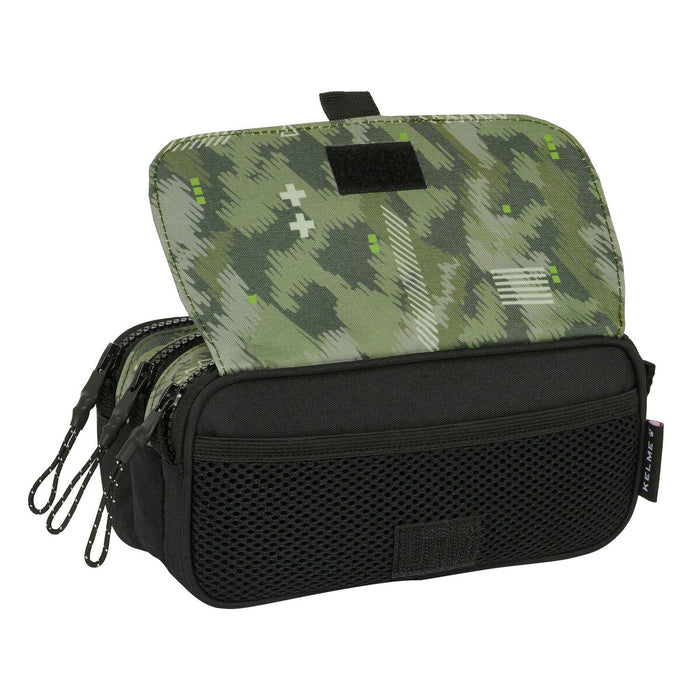 Penar triplu Kelme Travel Negru Verde 21,5 x 10 x 8 cm