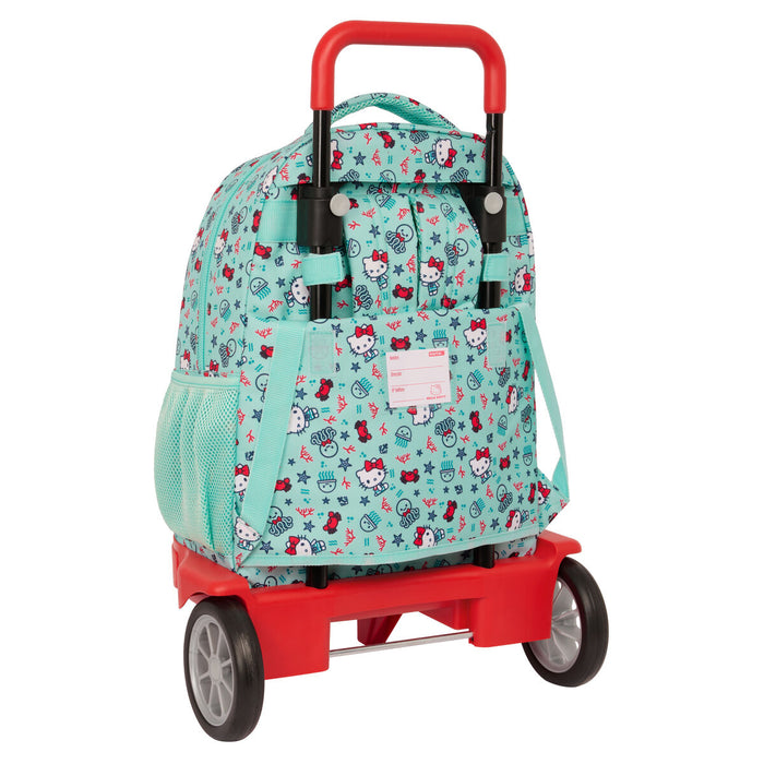 Ghiozdan cu Roți Hello Kitty Sea lovers Turquoise 33 X 45 X 22 cm