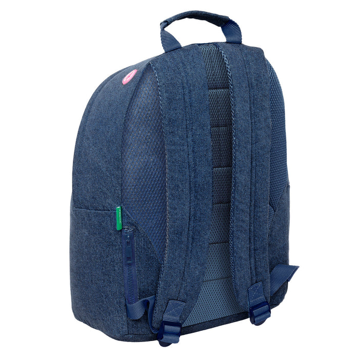 Rucsac pentru Laptop Benetton Denim Albastru 31 x 41 x 16 cm