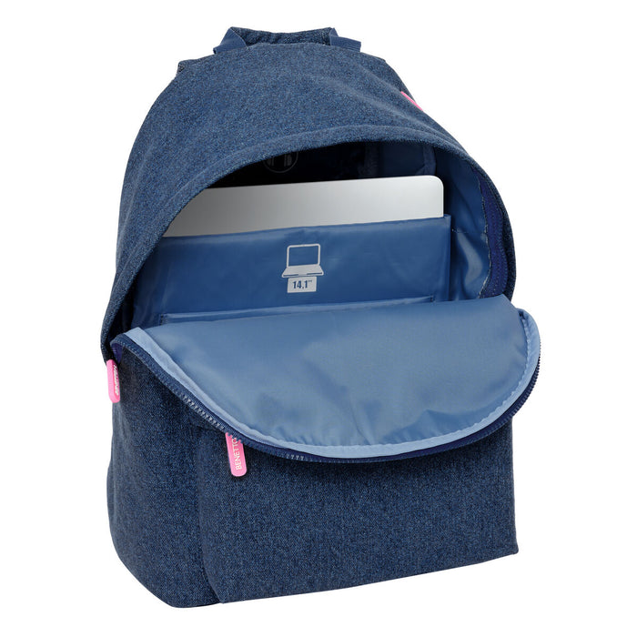 Rucsac pentru Laptop Benetton Denim Albastru 31 x 41 x 16 cm