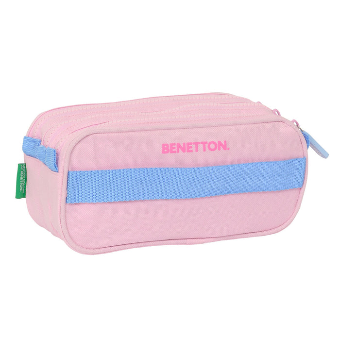 Penar triplu Benetton Pink Roz 21,5 x 10 x 8 cm